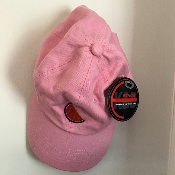 New, never worn watermelon dad hat (small stain on bottom) - Picture 2 of 4